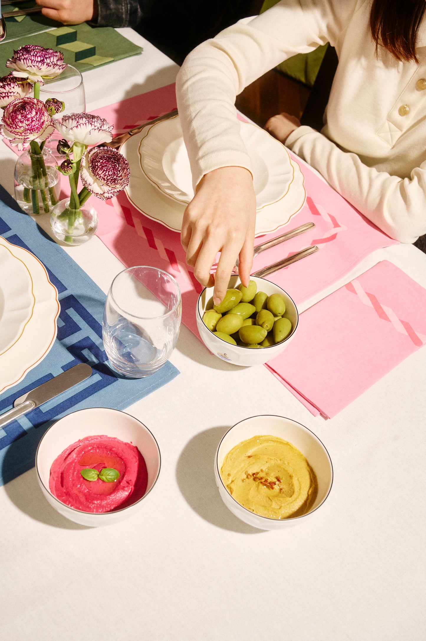 TABLEMAT IN CANVAS "ZIGZAG"