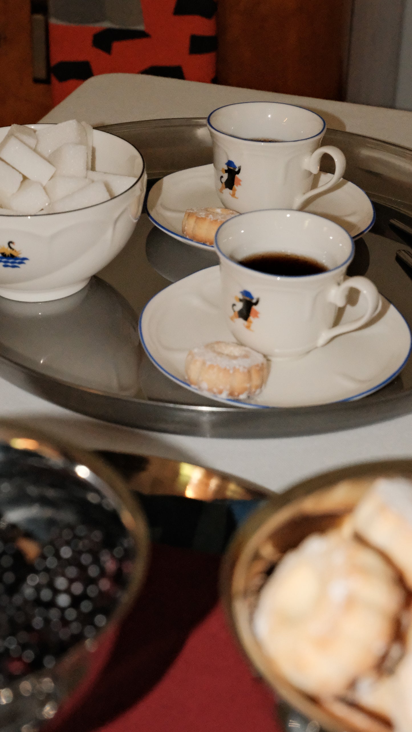 SET 4 TAZZINE CON PIATTINO