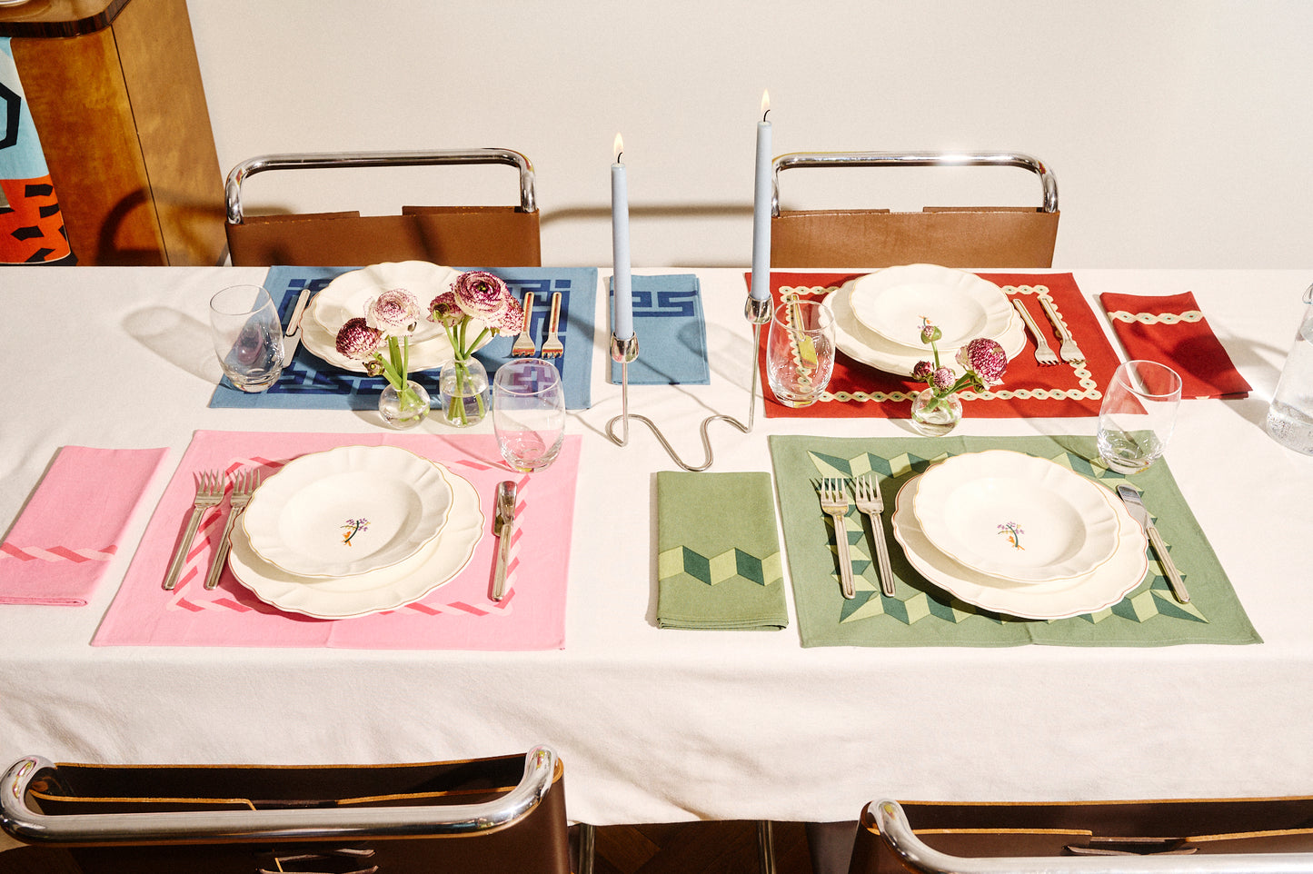 TABLEMAT IN CANVAS "ZIGZAG"