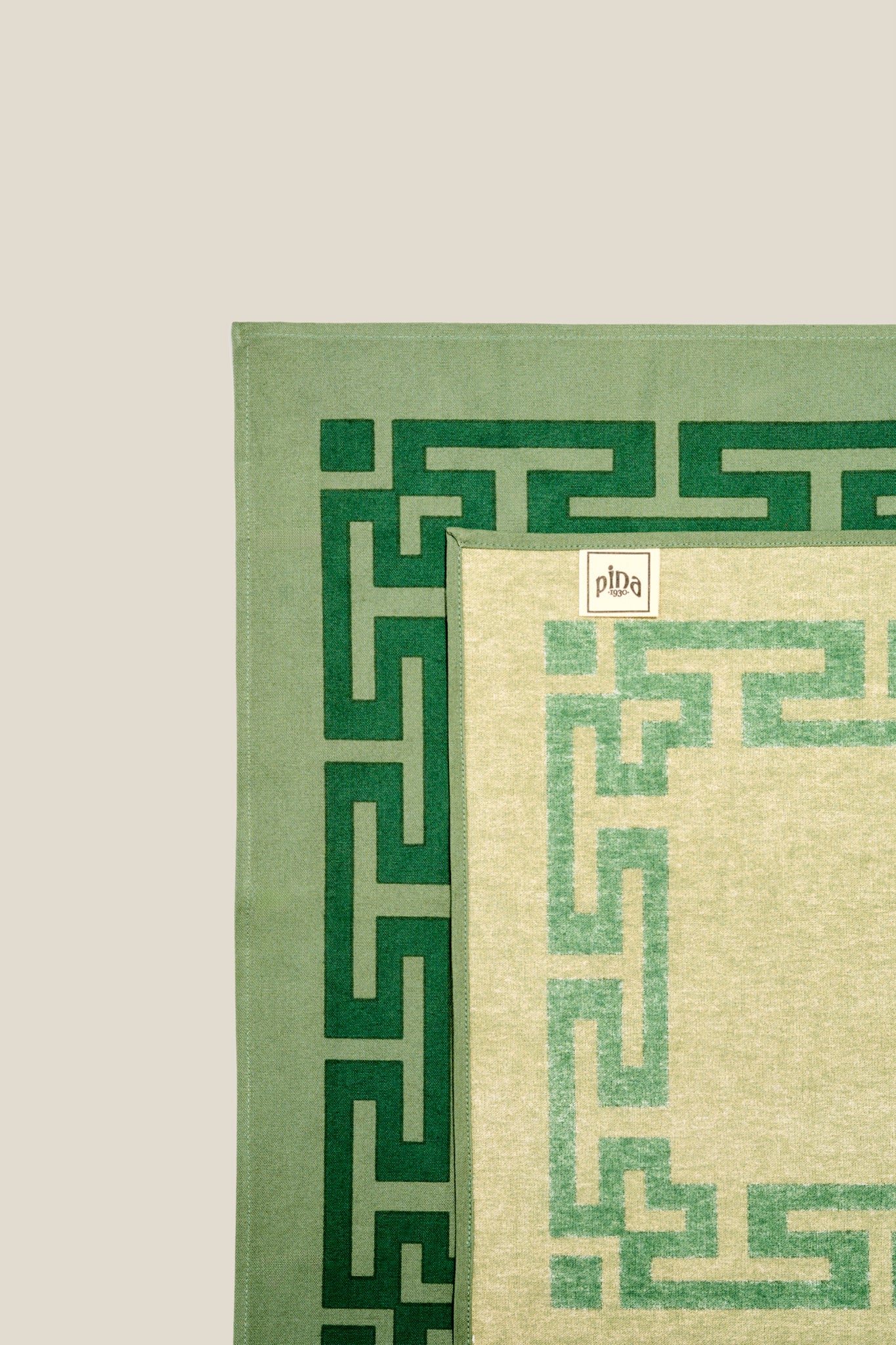 TABLEMAT IN CANVAS "LABIRINTO" - VERDE